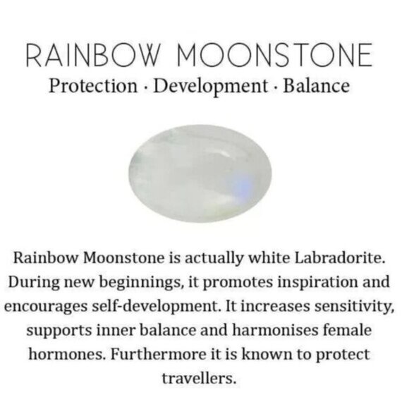 Rainbow Moonstone ✦ Copper Cuff Bracelet ✦ Adjustable Oval Stone Healing NWT - Picture 7 of 15